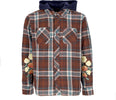PRIMITIVE-Camicia-Manica-Lunga-Cappuccio-Uomo-Layne-Two-fer-Flannel-Brown-da-uomo