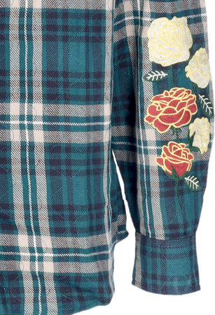 PRIMITIVE-Camicia-Manica-Lunga-Cappuccio-Uomo-Layne-Two-fer-Flannel-Dark-Green-da-uomo