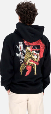 PRIMITIVE-Felpa-Cappuccio-Uomo-Armored-Dirty-P-Hoodie-X-Attack-On-Titan-Black-da-uomo