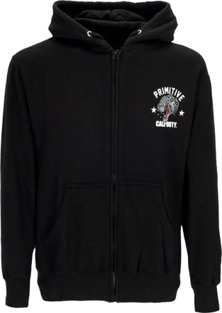 PRIMITIVE-Felpa-Cappuccio-Uomo-Black-Jaguar-Zip-Hoodie-X-Call-Of-Duty-Black-da-uomo