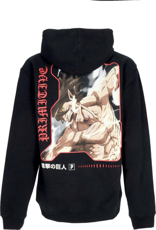 PRIMITIVE-Felpa-Cappuccio-Uomo-Future-Memory-Hoodie-X-Attack-On-Titan-Black-da-uomo
