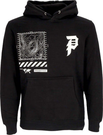 PRIMITIVE-Felpa-Cappuccio-Uomo-Mapping-Dirty-P-Hoodie-X-Call-Of-Duty-Black-da-uomo