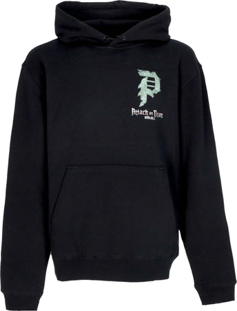 PRIMITIVE-Felpa-Cappuccio-Uomo-Reiner-Dirty-P-Hoodie-X-Attack-On-Titan-Black-da-uomo