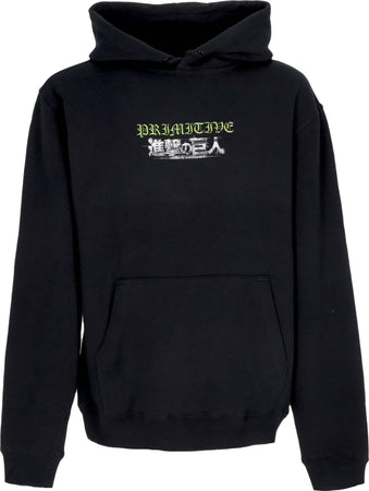 PRIMITIVE-Felpa-Cappuccio-Uomo-Scout-Hoodie-X-Attack-On-Titan-Black-da-uomo