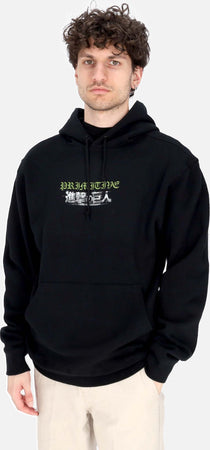 PRIMITIVE-Felpa-Cappuccio-Uomo-Scout-Hoodie-X-Attack-On-Titan-Black-da-uomo