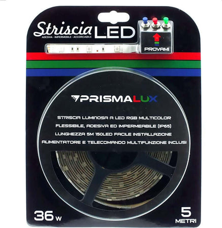 Prismalux LSK5MT65-RGB Striscia LED Multicolore Completa 36 W, Bianco, 8 x 5m Illuminazione/Illuminazione per interni/Illuminazione speciale/Nastri LED Scontolo.net - Potenza, Commerciovirtuoso.it