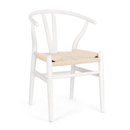 Sedia "Artas" con struttura in legno di olmo, per arredo interno 49 x 42 x h 78 cm