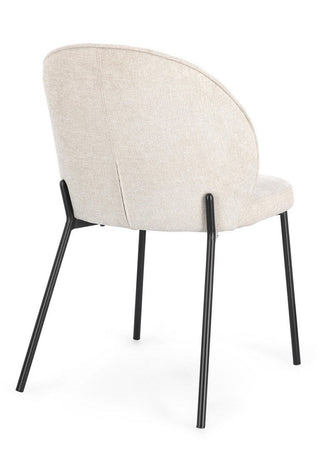 Sedia "Wendy" con struttura in acciaio, per arredo interno 54 x 60 x h 83 cm