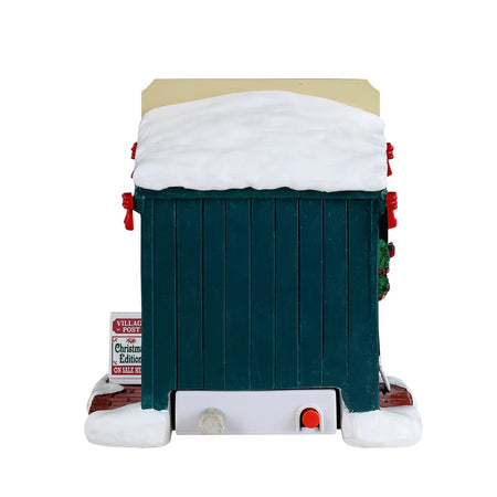 Decorazione "Giornata di buone notizie" per Villaggio di Natale e presepe, in Resina da h 11,5 cm