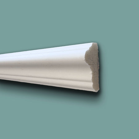 Profilo BUGNA per boiserie in Polimeri Bianco RAL 9016 verniciabile 20X10mm (Prezzo al metro)