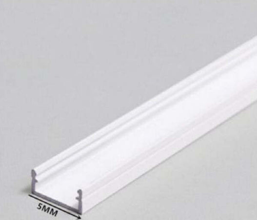 Profilo-In-Alluminio-1mt-Da-Incasso-Senza-Copertura-Per-Strip-Led-Strisce-Al-5mm