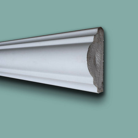 Profilo BUGNA per boiserie in Polimeri Bianco RAL 9016 verniciabile 40X18mm (Prezzo al metro)