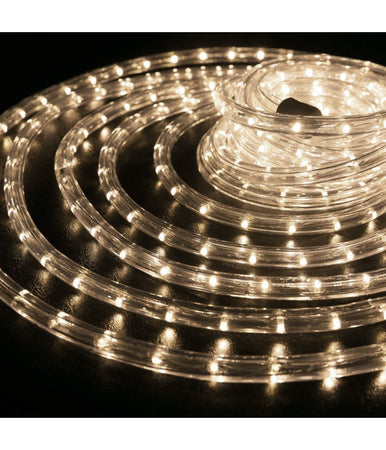 Tubo Luminoso A Led 360 Luci Bianco Caldo 20 Metri Per Uso Esterno + Controller