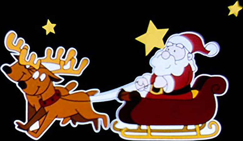 Proiettore Babbo Natale su slitta con renne, 3 immagini effetto movimento per decorazioni natalizie Casa e cucina/Decorazioni per interni/Addobbi e decorazioni per ricorrenze/Decorazioni natalizie/Luci natalizie/Catene luminose per esterni MagiediNatale.it - Altamura, Commerciovirtuoso.it