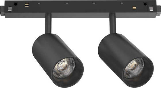 Proiettore-Regolabile-On-Off-Ego-Alluminio-Nero-2-Luci-Led-16W-3000K-Luce-Calda