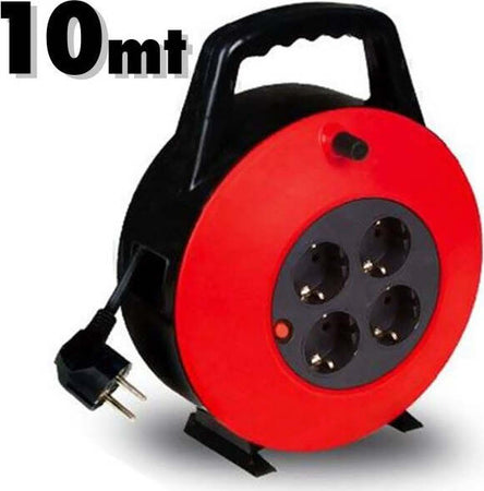 Prolunga-Cavo-Elettrico-10-Mt-Metri-Con-Avvolgicavo-Maniglia-E-4-Prese-Schuko