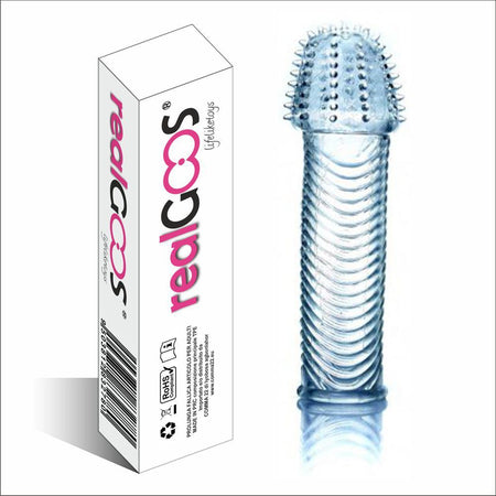 Prolunga Fallica Elastica Realgoos® Super Stretch Penis Sleeve In Tpe Trasparente Con Stimolatori sulla punta Salute e cura della persona/Erotismo e contraccezione/Sex toys/Guaine e prolunghe per il pene Kondorama - Martinsicuro, Commerciovirtuoso.it