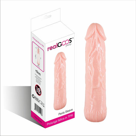 Prolunga Fallica In Morbido TPR Realgoos® Super Elastico Color Carne 180 X 40 mm Massimo Piacere Realistica Salute e cura della persona/Erotismo e contraccezione/Sex toys/Guaine e prolunghe per il pene Kondorama - Martinsicuro, Commerciovirtuoso.it