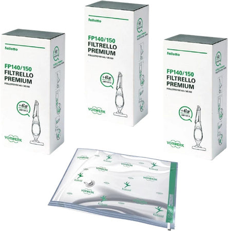 PROMO 3 FILTRELLI PREMIUM VK140-150 +DOVINA (SACCHI SOTTOVUOTO OMAGGIO)