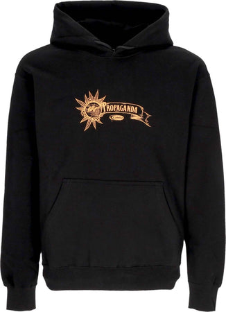 PROPAGANDA-Felpa-Cappuccio-Uomo-Burn-Hoodie-Black-da-uomo