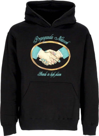 PROPAGANDA-Felpa-Cappuccio-Uomo-Corrupt-Hoodie-Black-da-uomo