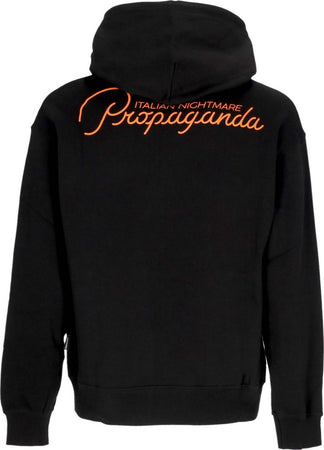 PROPAGANDA-Felpa-Cappuccio-Uomo-Dominet-Hoodie-Black-da-uomo