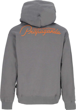 PROPAGANDA-Felpa-Cappuccio-Uomo-Dominet-Hoodie-Grey-da-uomo