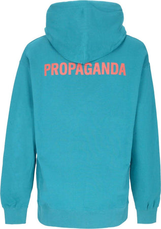 PROPAGANDA-Felpa-Cappuccio-Uomo-Logo-Hoodie-Petrol-da-uomo