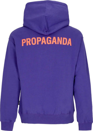 PROPAGANDA-Felpa-Cappuccio-Uomo-Logo-Hoodie-Violet-da-uomo