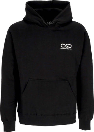 PROPAGANDA-Felpa-Cappuccio-Uomo-Novanta-Hoodie-Black-da-uomo