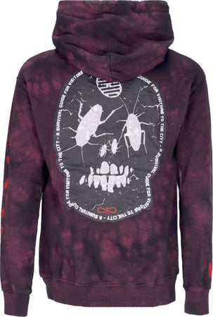 PROPAGANDA-Felpa-Cappuccio-Uomo-Rank-Hoodie-Tie-Dye-Brown-da-uomo