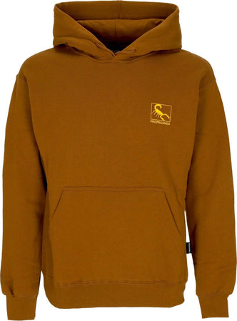 PROPAGANDA-Felpa-Cappuccio-Uomo-Saudi-Hoodie-Brown-da-uomo