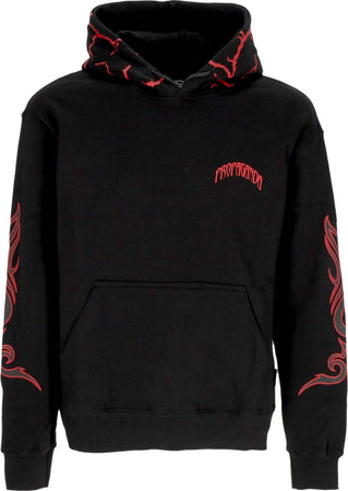 PROPAGANDA-Felpa-Cappuccio-Uomo-Triangle-Panda-Hoodie-Black-da-uomo