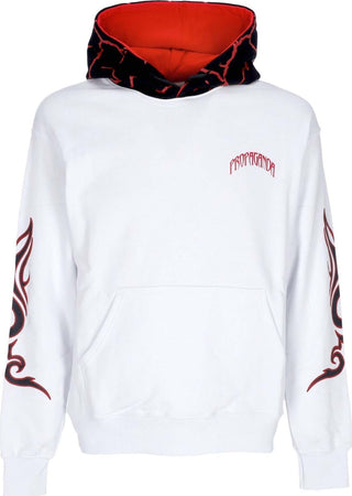 PROPAGANDA-Felpa-Cappuccio-Uomo-Triangle-Panda-Hoodie-White-da-uomo