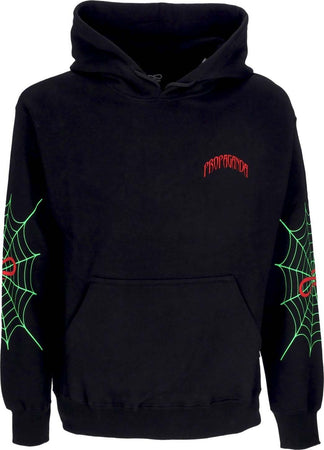 PROPAGANDA-Felpa-Cappuccio-Uomo-Triangle-Web-Hoodie-Black-da-uomo