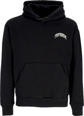 PROPAGANDA-Felpa-Cappuccio-Uomo-Triangle-Web-Hoodie-Black-da-uomo