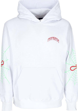 PROPAGANDA-Felpa-Cappuccio-Uomo-Triangle-Web-Hoodie-White-da-uomo