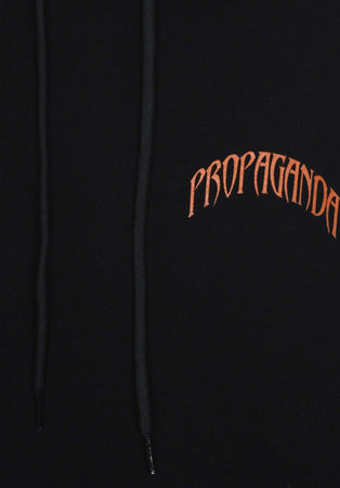 PROPAGANDA-Felpa-Leggera-Cappuccio-Uomo-Grizzly-Hoodie-Black-da-uomo