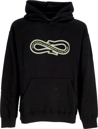 PROPAGANDA-Felpa-Leggera-Cappuccio-Uomo-Logo-Baseball-Hoodie-Black-da-uomo