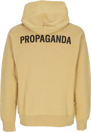 PROPAGANDA-Felpa-Leggera-Cappuccio-Uomo-Logo-Hoodie-Camel-da-uomo