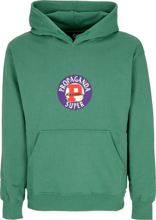 PROPAGANDA-Felpa-Leggera-Cappuccio-Uomo-Super-Hoodie-Green-Bottle-da-uomo