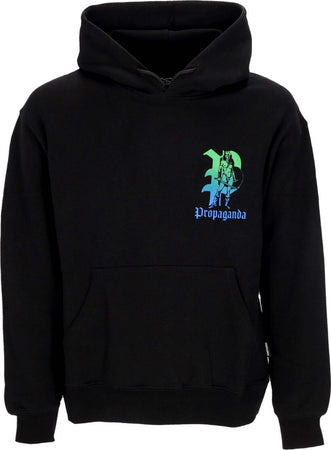 PROPAGANDA-Felpa-Leggera-Cappuccio-Uomo-Terror-Hoodie-Black-da-uomo