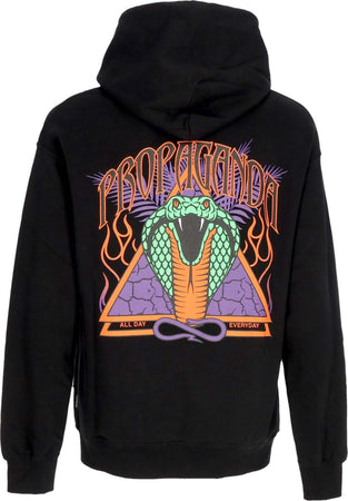 PROPAGANDA-Felpa-Leggera-Cappuccio-Uomo-Triangle-Cobrahm-Hoodie-Black-da-uomo