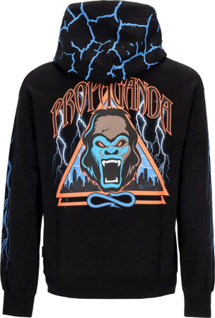 PROPAGANDA-Felpa-Leggera-Cappuccio-Uomo-Triangle-Gorilla-Hoodie-Black-da-uomo