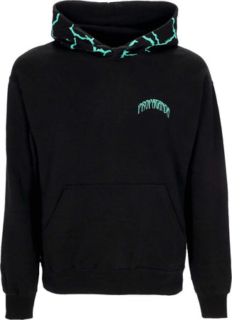 PROPAGANDA-Felpa-Leggera-Cappuccio-Uomo-Triangle-Panther-Hoodie-Black-da-uomo