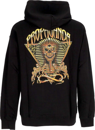 PROPAGANDA-Felpa-Leggera-Cappuccio-Uomo-Triangle-Pharao-Hoodie-Black-da-uomo
