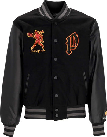 PROPAGANDA-Giubbotto-College-Uomo-Mefisto-Varsity-Black-da-uomo
