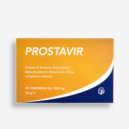 Prostavir Integratore Naturale 30 Compresse Benessere della Prostata e Vie Urinarie, Azione Antiossidante e Decongestionante