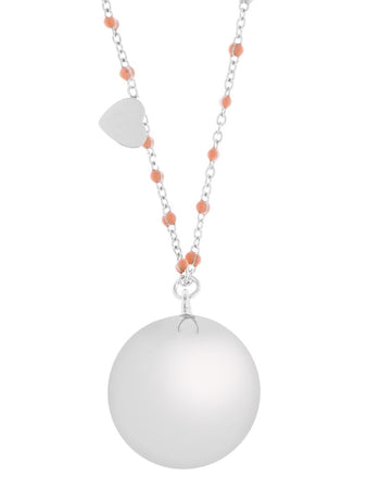 Collana Per La Gravidanza Proud Mama Bola Fine-Silver/Pink