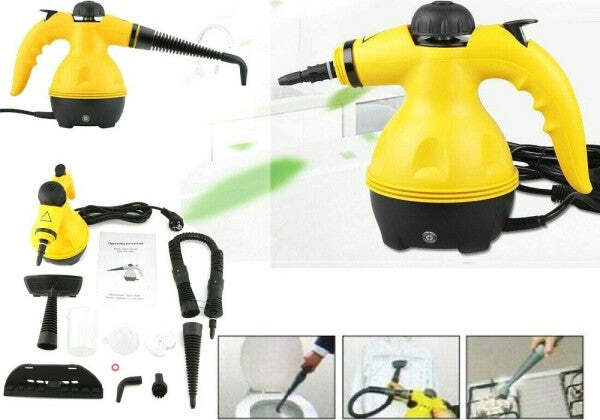 Pulitore-A-Vapore-Elettrico-Portatile-Multiuso-1000-Watt-350ml-50°c-Accessori